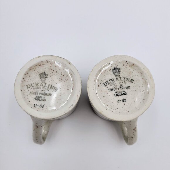 Duraline Super Vitrified Small Creamers Hotelware England Brown Cream Jug Syrup - Picture 8 of 11